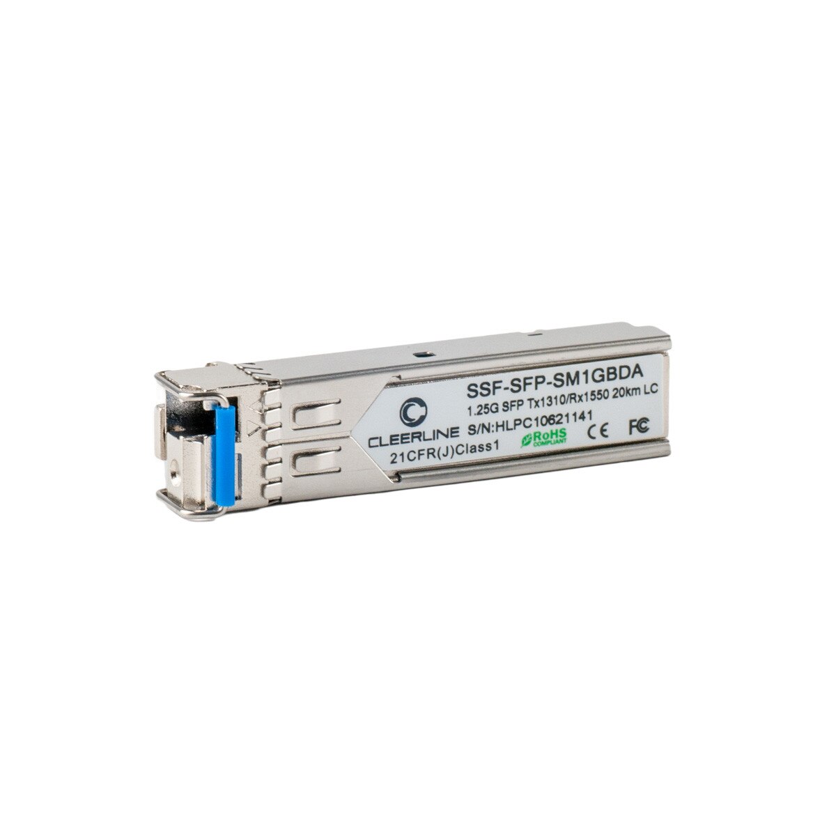 1.25G SFP transceiver BiDi T:1310/R:1550nm, 20Km max reach, w/DDM